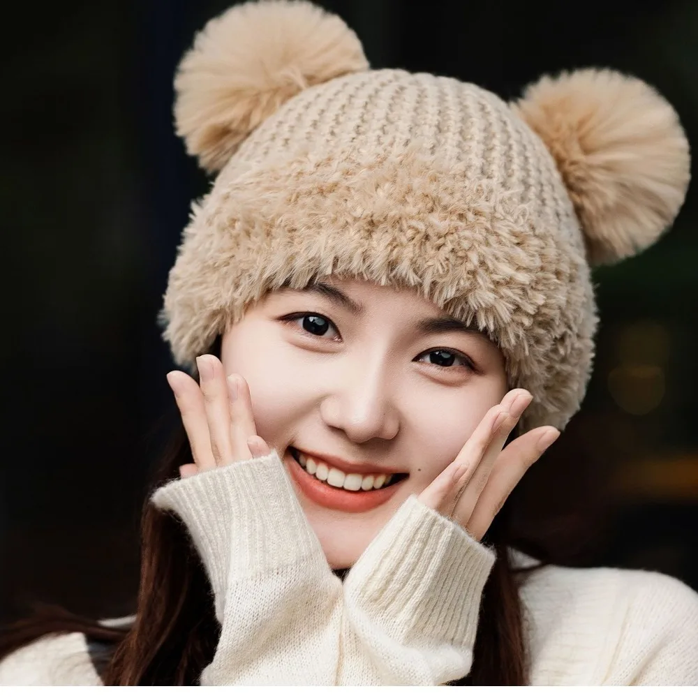 قبعات للأطفال كرتونية مطرزة ، نمط الصوف ، قبعة الحياكة القطيفة ، العجين المقلي بالإبرة ، اللفات ، الرجعية ، الدافئة ، للجنسين #4