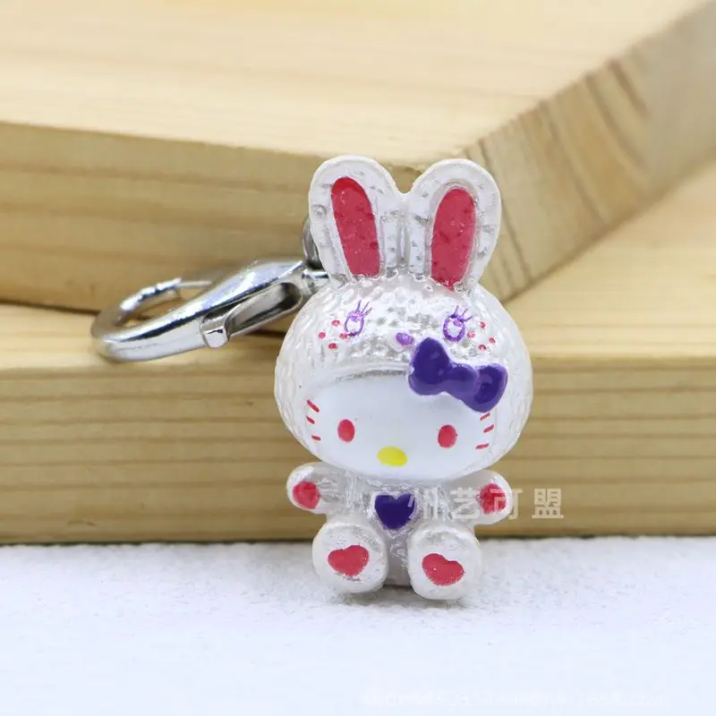 Sanurgente-Porte-clés mignon Harvey Hello Kitty Butter pour enfants, pendentif ange Kawaii pour téléphone portable, accessoires de sac, cadeau de jouet, nouveau