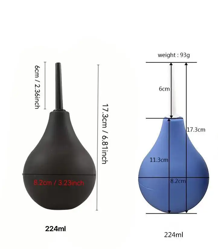 Safe Skin-friendly Soft Rubber Cleaning Bulb Hand Press Personal Body Irrigator Unisex Reusable Detachable Nozzle For Home Trave