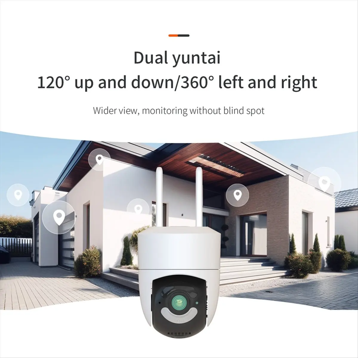

Умная камера OK Tuya для наружного использования, беспроводная Wi-Fi 2.4G/5G, HD 4MP, поворотная камера видеонаблюдения с ночным видением, вилка стандарта США