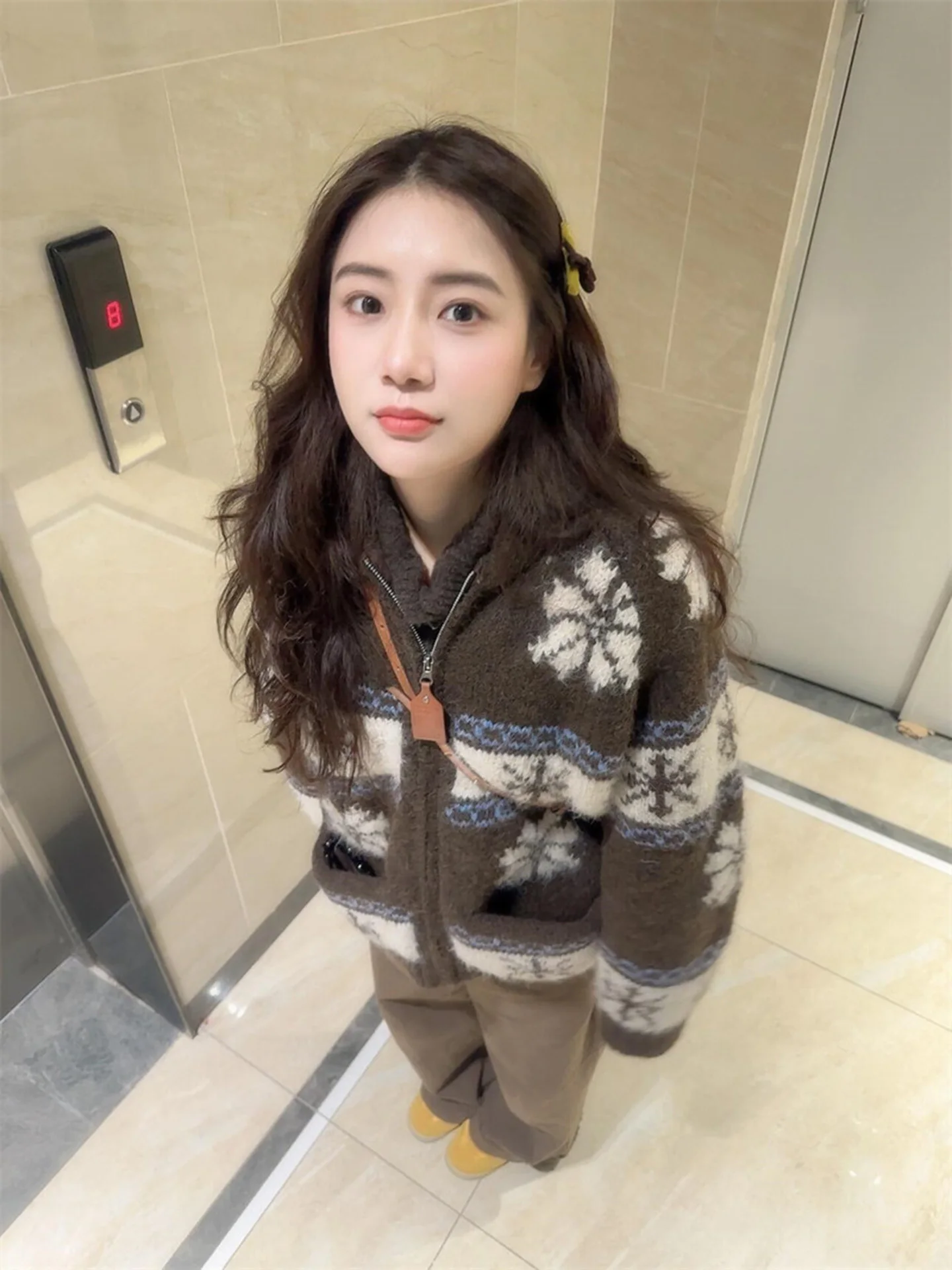 

Корейский свитер с длинными рукавами для женщин, повседневный, высокого качества, весенне-осенний, универсальный, свободного кроя, на пуговицах, вязаный топ