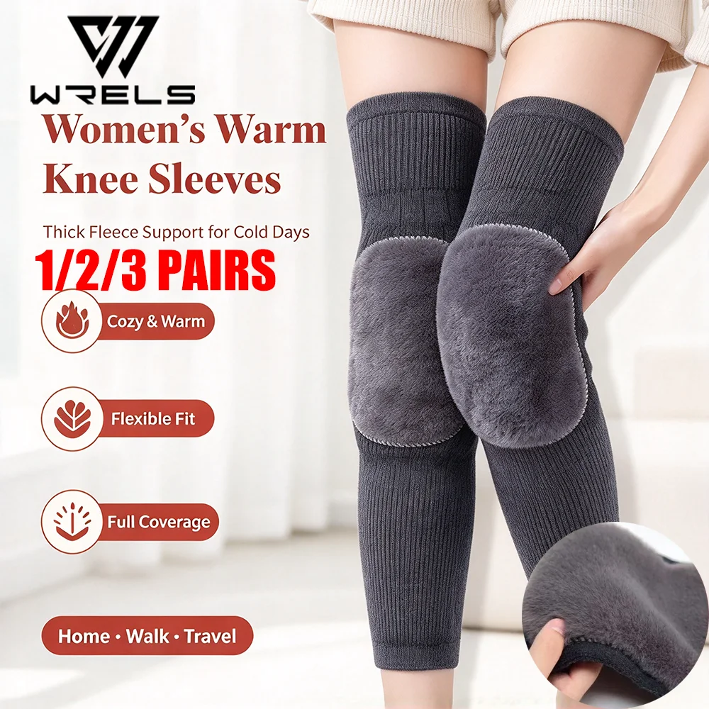 Rabbit Fur Knee Pads Winter Thermal Knee Sleeve Thick Velvet Knee Protector Cold Proof Universal Elderly Arthritis Leg Warmer