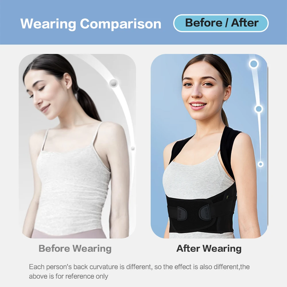 Cofoe Posture Corrector Back Orthopedic Straps for Men and Women Adjustable Spinal Comfortable Upper Back Straightener