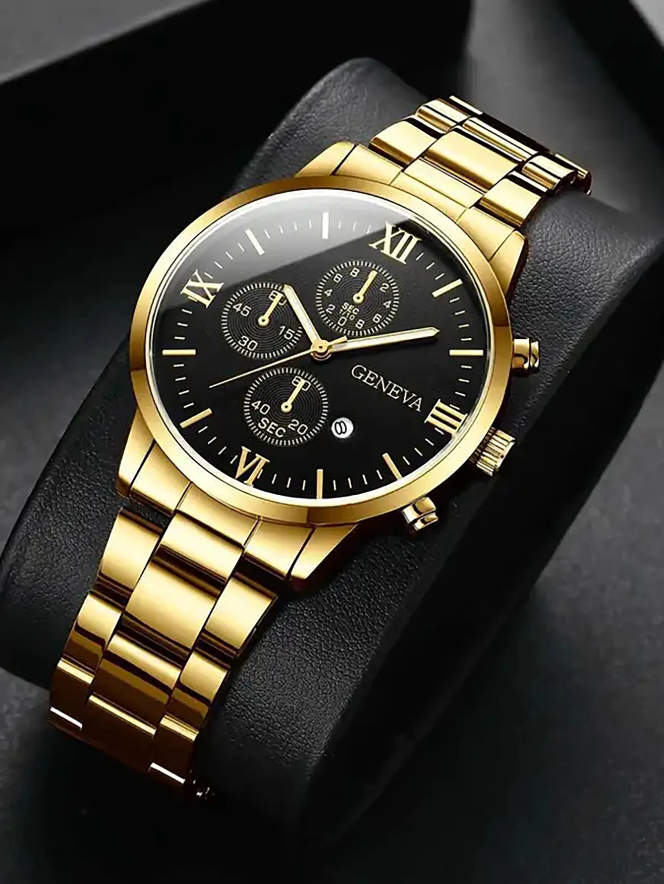남성용 쿼츠 시계와 팔찌, 목걸이, 반지 세트입니다. - Luxury Watch Under 20000 리뷰 및 가격