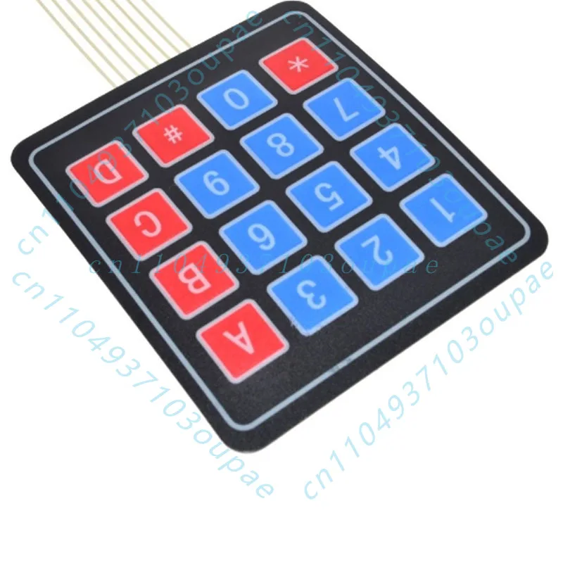 50pcs 4X4 key module, touch switch 4 * 4 membrane matrix keyboard, microcontroller external expansion external control keyboard