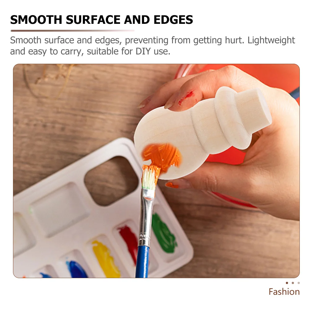 

20Pcs Wooden Xmas Tree Snowman Blank DIY Decoration Crafts Christmas Party Supplies Wooden Snowman Xmas Tree for DIY