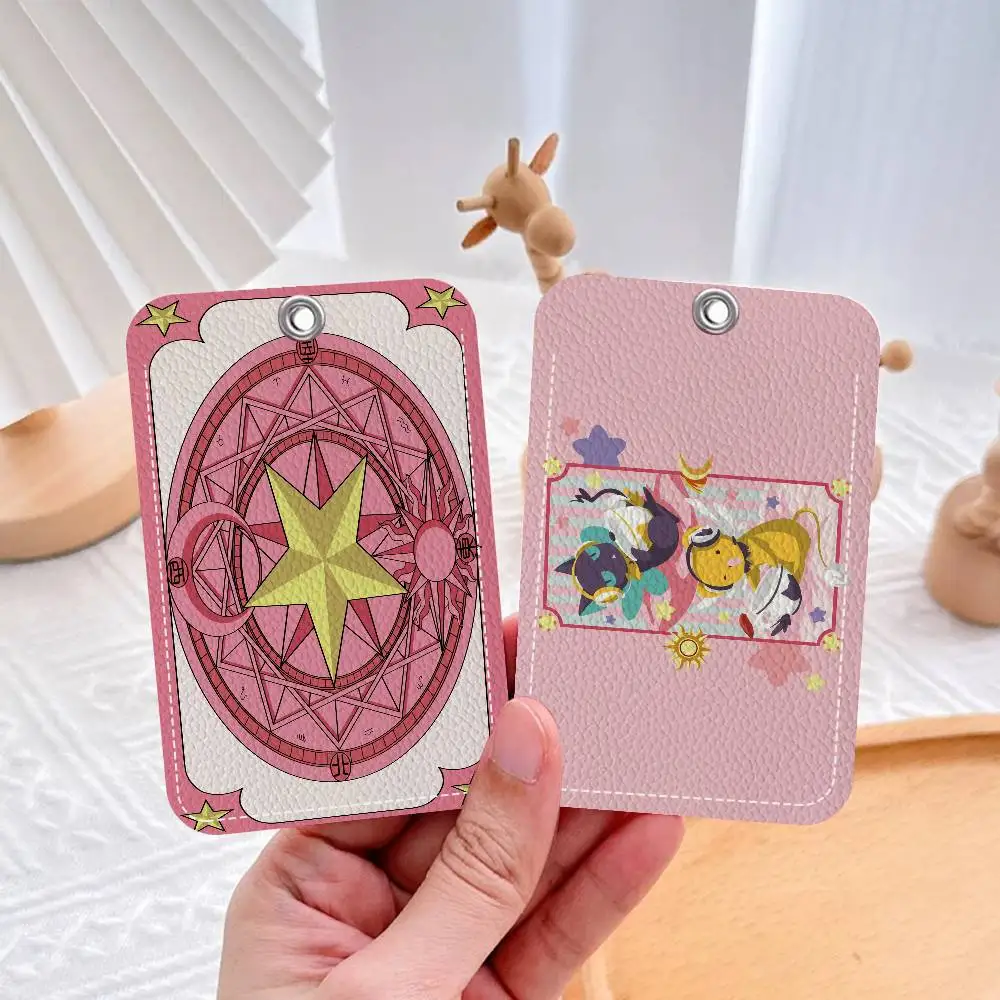 

C-Cardcaptor Sakura PU Мягкая кожа Прямоугольный держатель для ключей Индукционный защитный чехол для лифта Молодежный аксессуар Faion