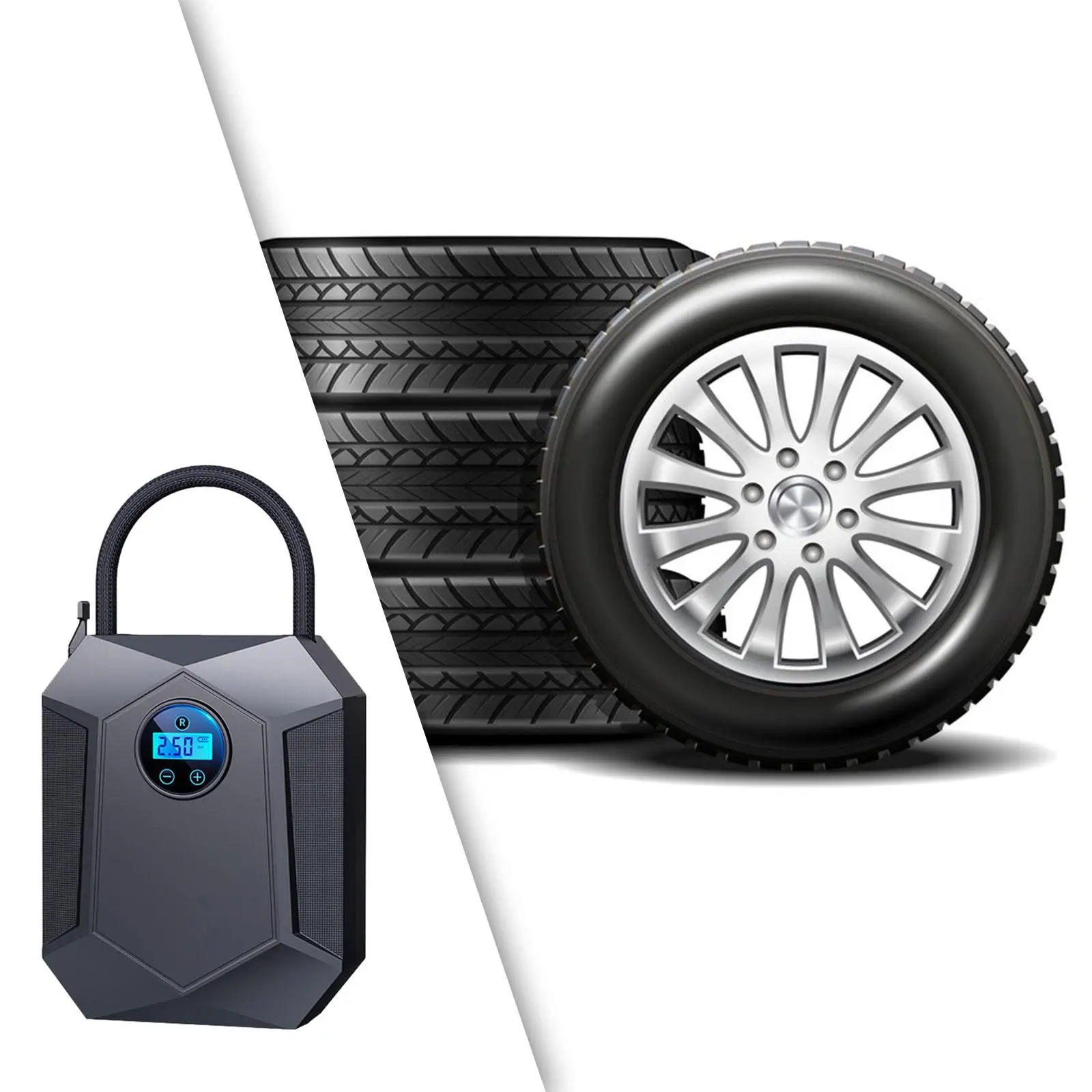 

Электрический насос для накачки шин мотоциклов, велосипедов и надувных матрасов