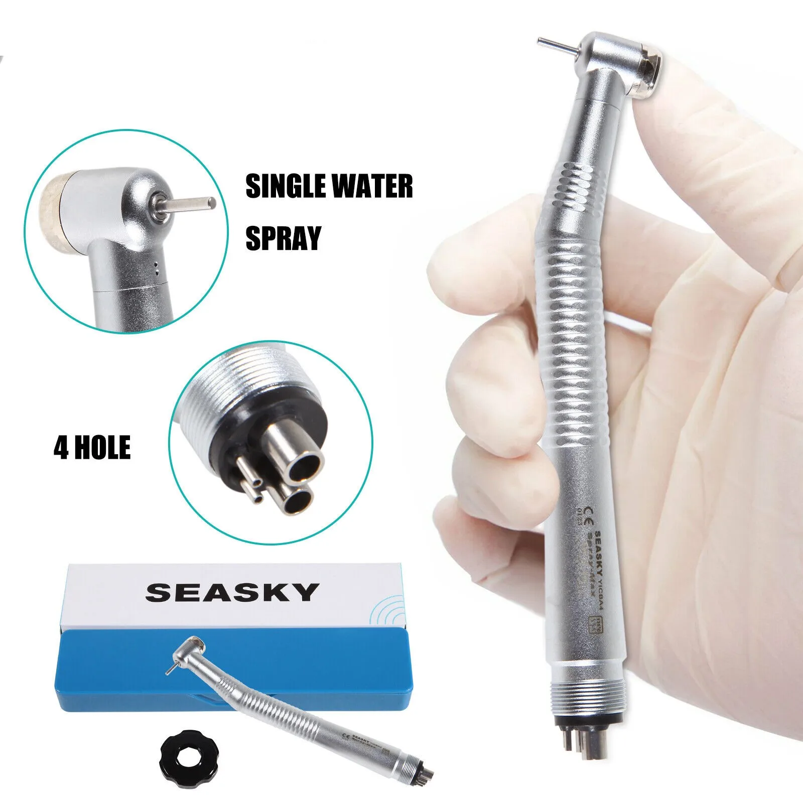 NSK Style Dental Pana Max Fast High & Low Speed Handpiece Straight Contra Angle Air Motor Kit 4 Hole