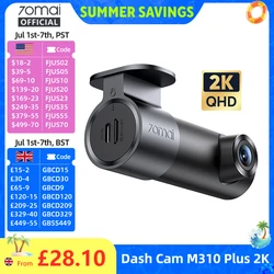 70mai Dash Cam M310 Plus 2K English Voice Control 1440P WDR Night Vision 24H Parking Surveillance 70mai M310 2K Car DVR Wi-Fi 6