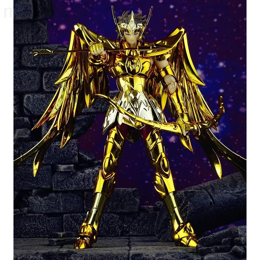 W magazynie CS Model Saint Seiya Myth Cloth EX Sagittarius Aiolos Knights of the Zodiac Anime 24K Metal Armor Action Figure Toys