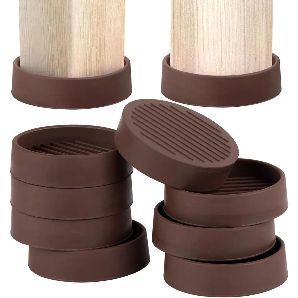 

Rubber Non Slip Furniture Pads for Hardwood Floors,8Pcs 3x3 Round Floor Protectors for Furniture Feet,Large Furniture Casters Cu