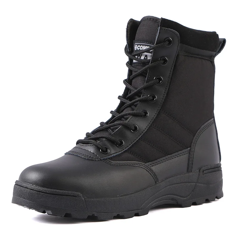 Outdoor Herren Wanderstiefel Schwarz High Top Wüstenstiefel Unisex Plateau Stiefeletten Bequeme verschleißfeste Herren Arbeitsstiefel Neu