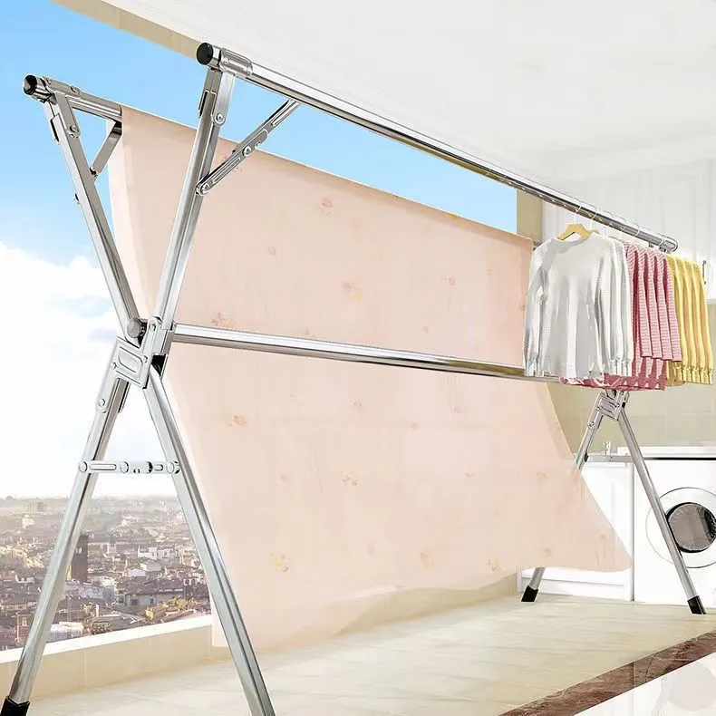 High Quality Telescopic Single Pole Garment Rack Clothes Hanger Stand