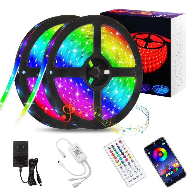 

High Quality Low Price 12V 10m 270 Pieces 5050 SMD Intelligent RGB Light Emitting Diode Light Strip