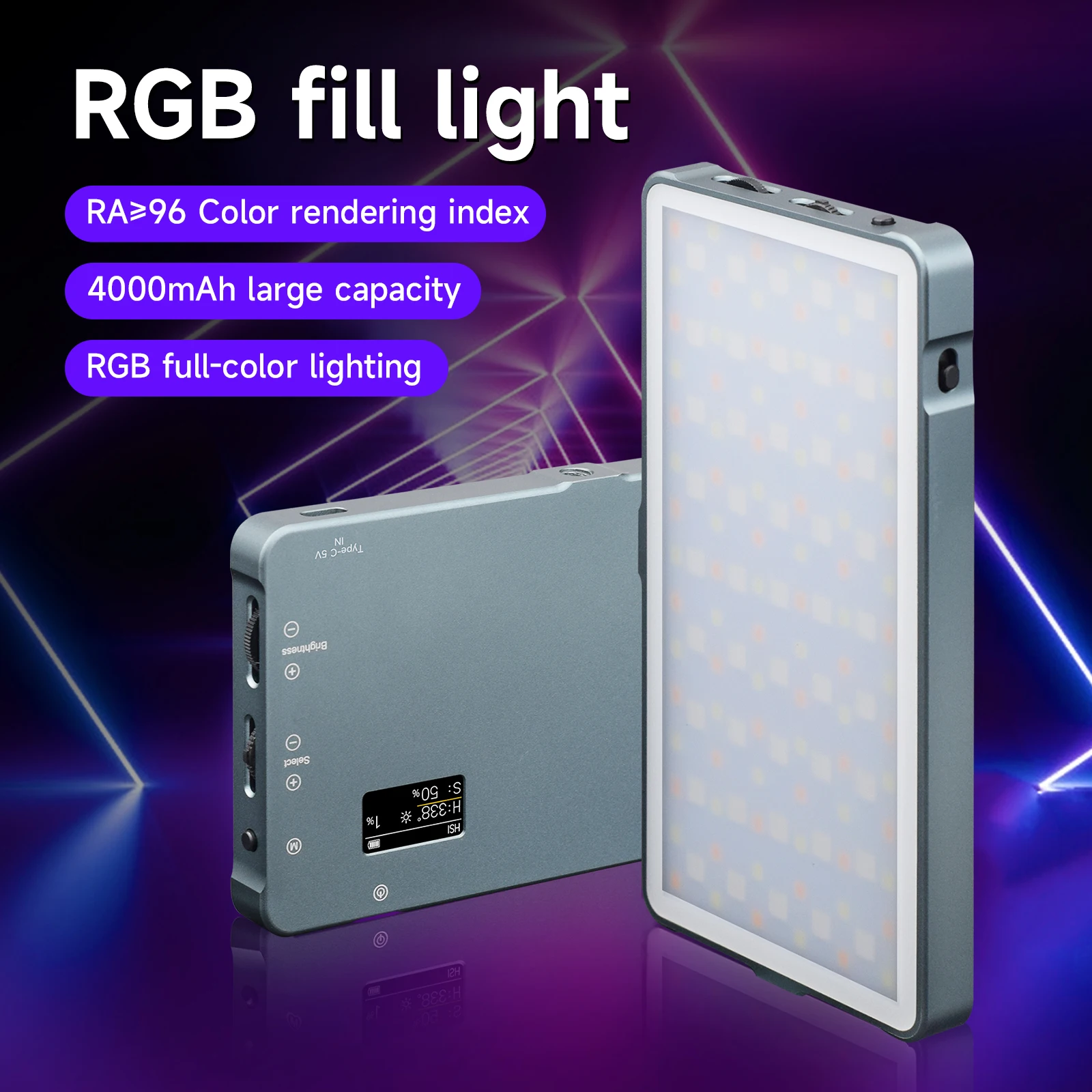 

PALO с регулируемой яркостью Светодиодная студийная камера фото видео светильник перезаряжаемый светодиодный заполняющий светильник ЖК-дисплей для камеры Canon Sony Nikon DV