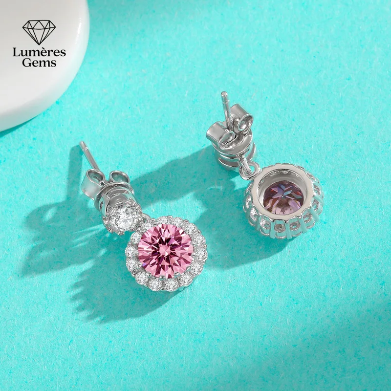 Lumiere Gems PT950 Platinum Morganite Earrings - Elegant And Luxurious Jewelry For Daily Wear, Special Occasions Or As A Gift.