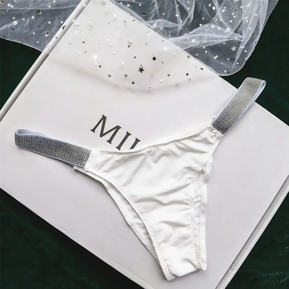 Radiant and Confident Women Glitter Thong with Low Waist and High Cut Intimates Designed for Cheeky and Alluring Nightlife Look