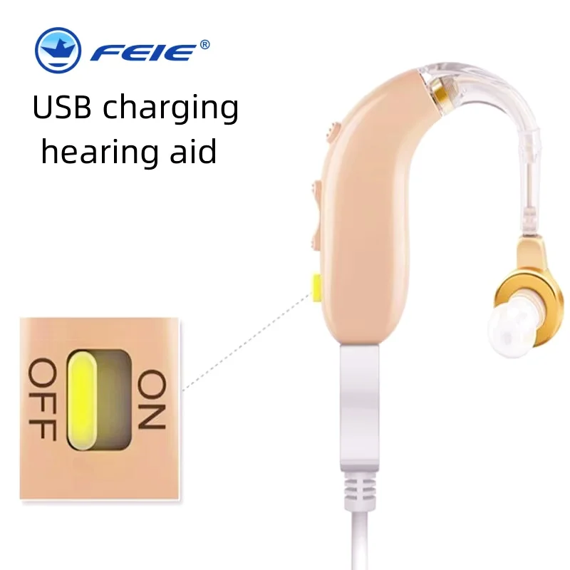 Rechargeable Hearing Aid Digital BTE Hearing Aids Adjustable Tone Sound Amplifier Portable Deaf Elderly digital Hearing Aid