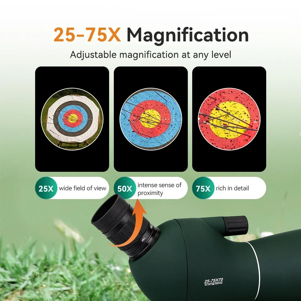 SVBONY 50/60/70/80 Spotting Scope Zoom Telescope Powerful  Waterproof Long Range PORRO Prism for Shooting camping equipment