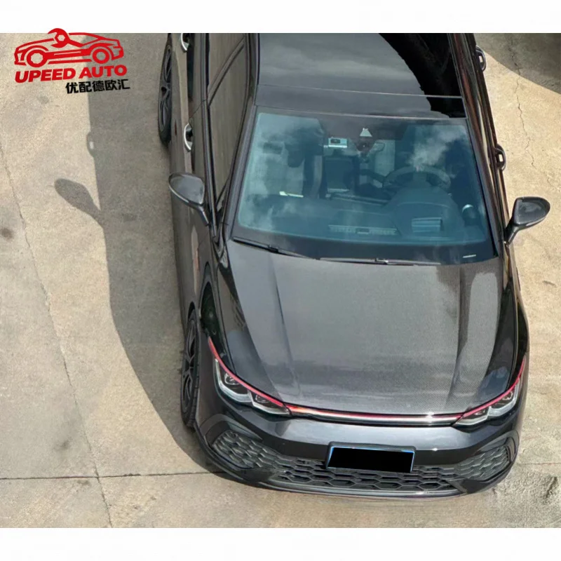 Suitable for MK8 Gti R is overseas version of the 8th generation Volkswagen Golf, original factory carbon fiber hood view 3