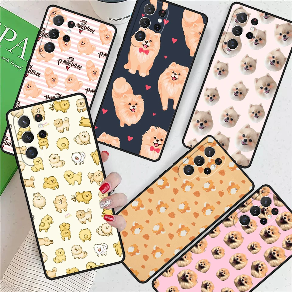 Cartoon Pomeranian Dog For Samsung Galaxy S24 Ultra S21 S22 S8 S9 S10E Note 10 20 Plus FE S23 Phone case Cover Coque