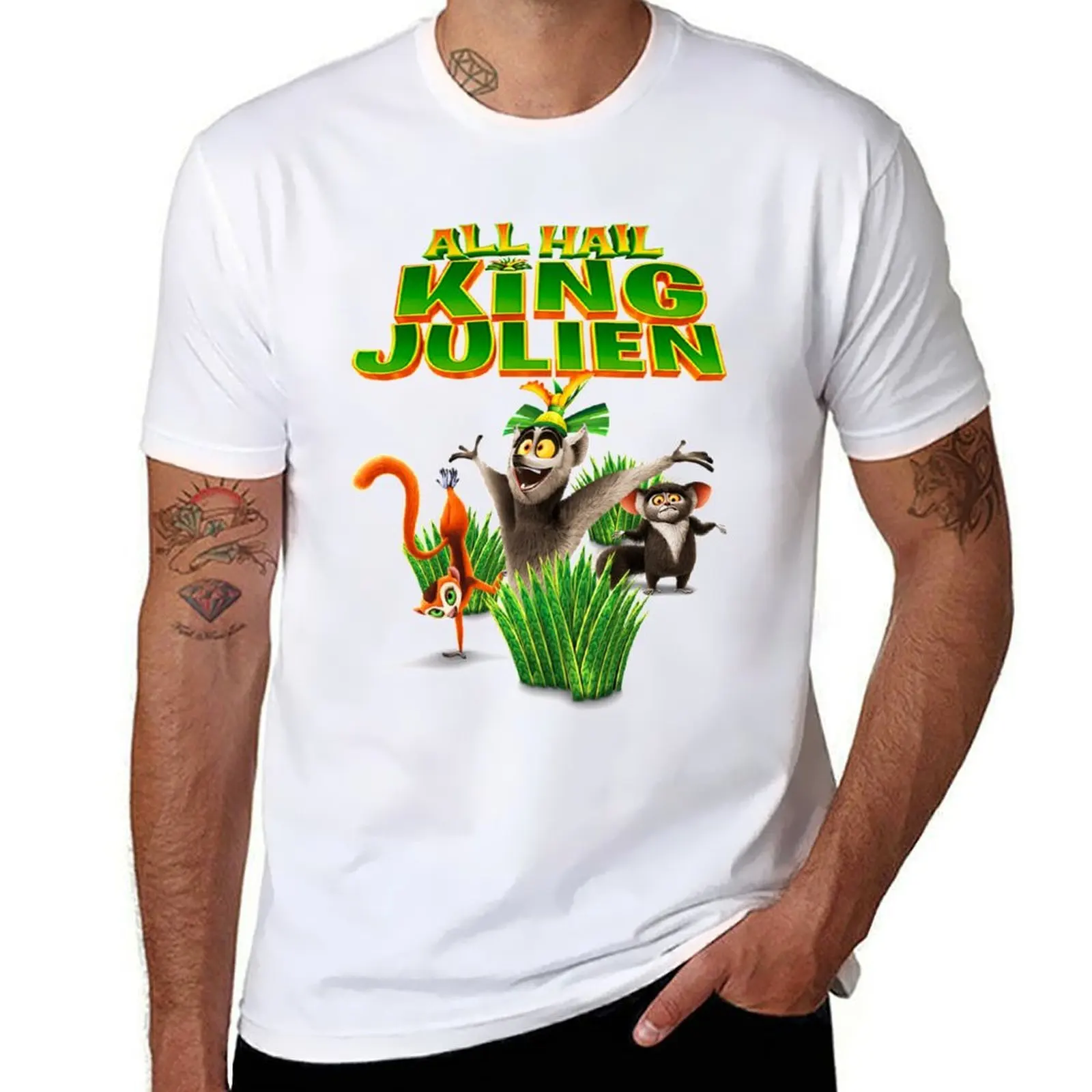 

all hail king julien gift for fans all hail king julien crimson T-Shirt cotton tshirt 100% man tshirt T-Shirt