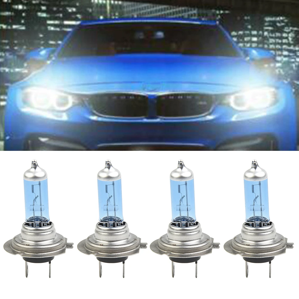 

Enhance Visibility on the Road with 4x H7 100W 4500K Xenon Hid Headlight Bulbs, Enjoy a Whiter and Brighter Light