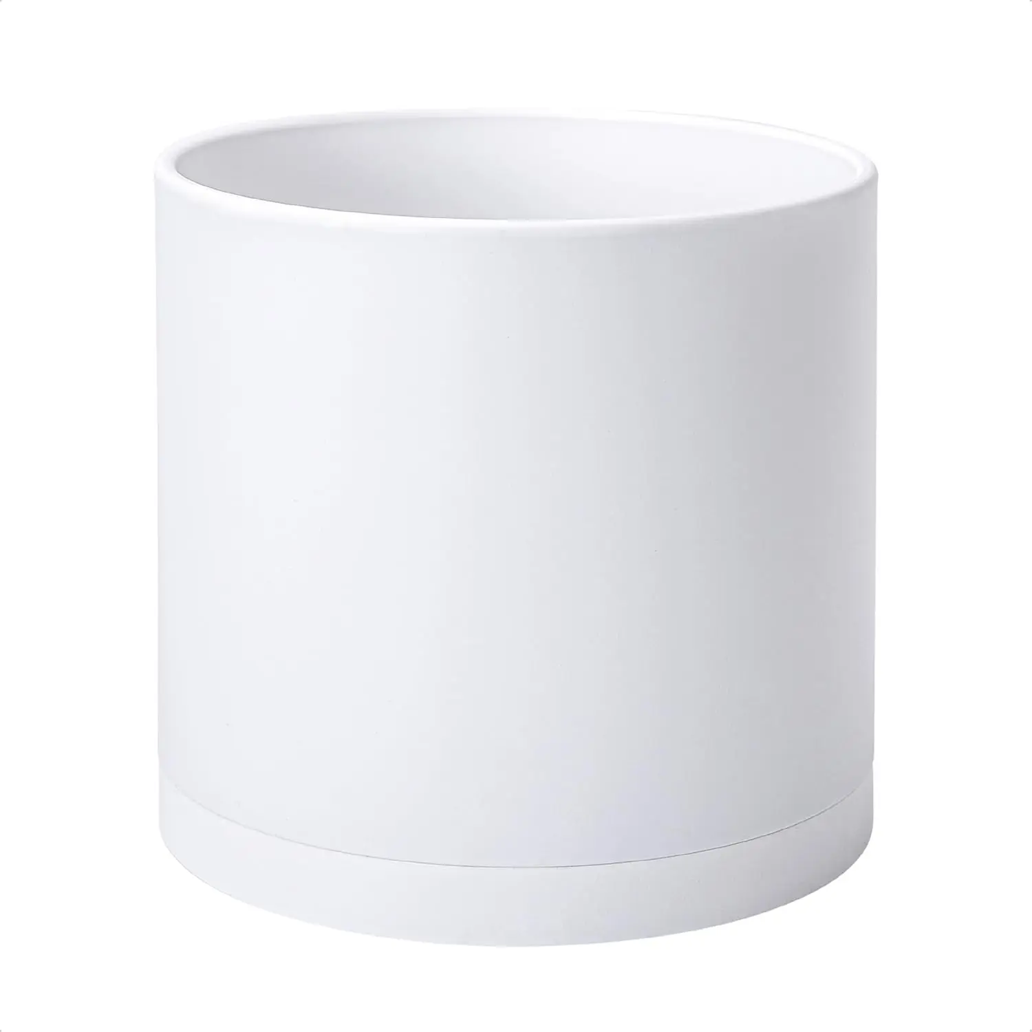 

12-дюймовый белый пластиковый горшок для растений с дренажным отверстием и поддоном, легкий и прочный, для комнатных растений