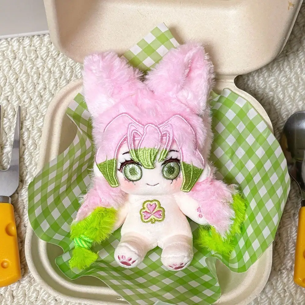 20Cm Anime Pop Kanroji Mitsuri Pluche Pop Gevuld Lichaam Anime Dress Up Katoenen Pop Kleding Gift Kawaii Figuur Idool Plushi xmas