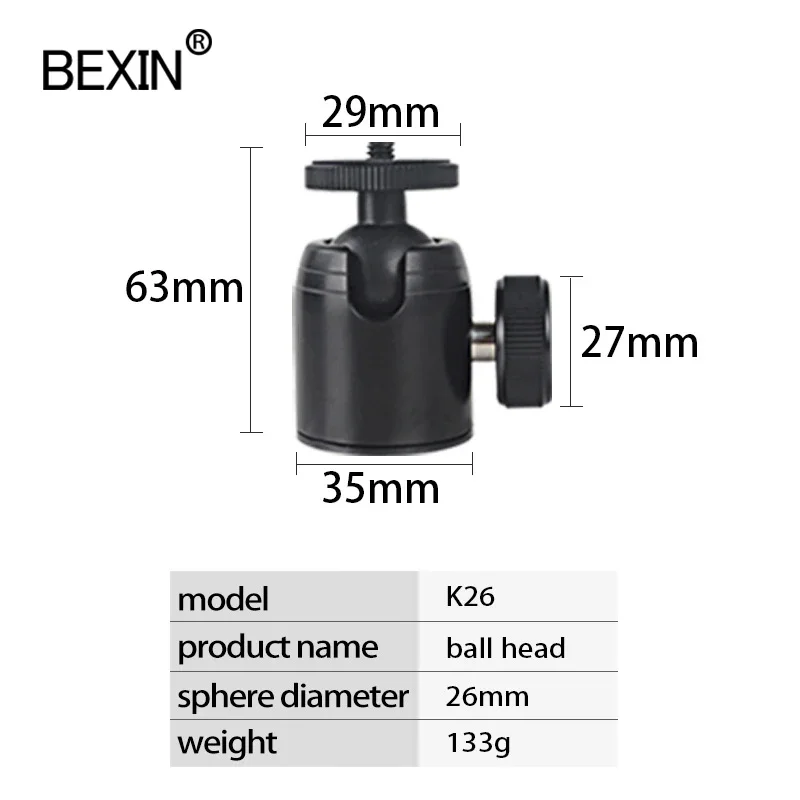 Panoramic 360 Degree Rotation Swivel Monopod Tripod Head Adapter Mount Ball Head Mini Ball Head For DSLR Camera Canon Nikon Sony