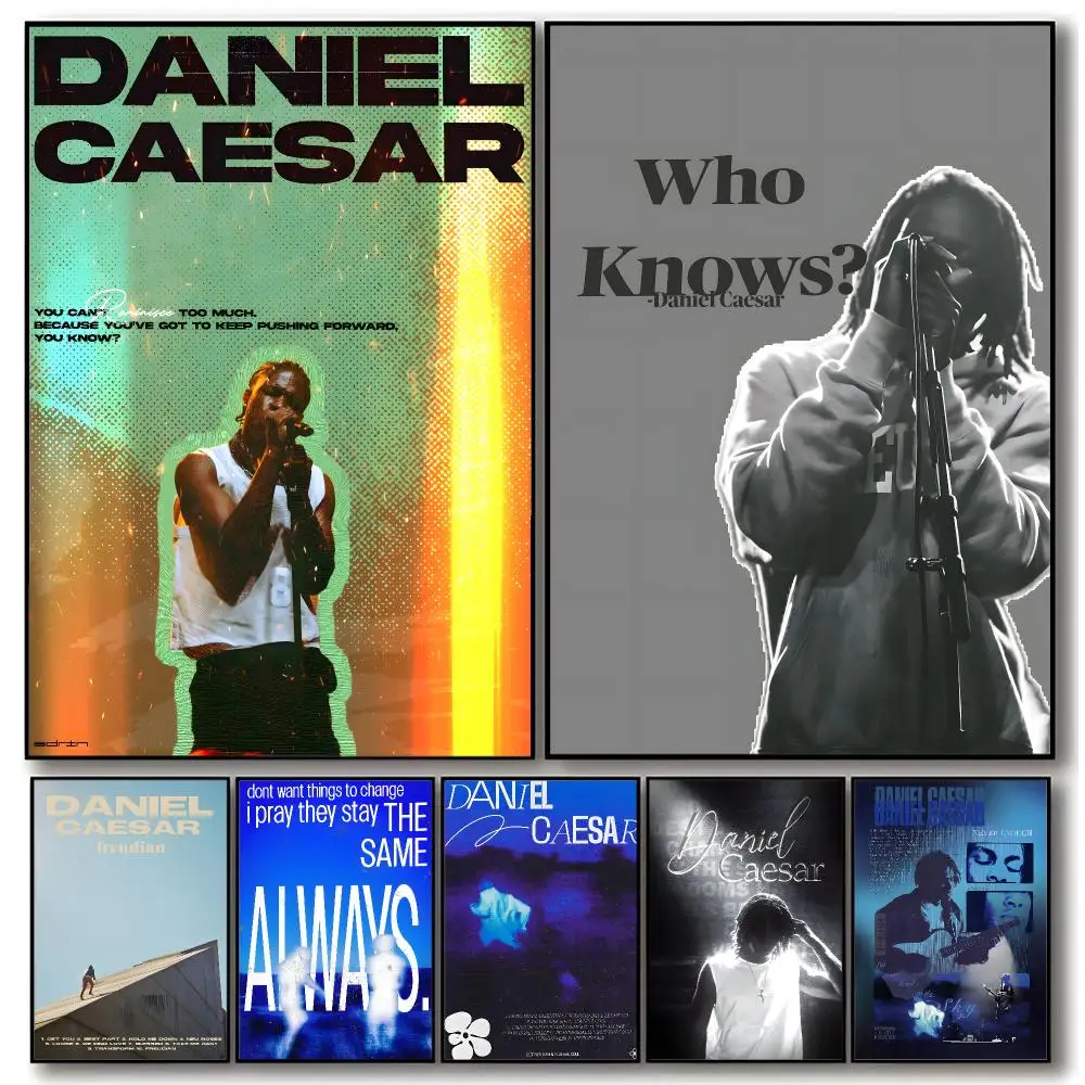 Soulful Singer D-daniel Caesar Poster Trendy Aesthetic Wall Art Poster for Dorm Room Bedroom Decor