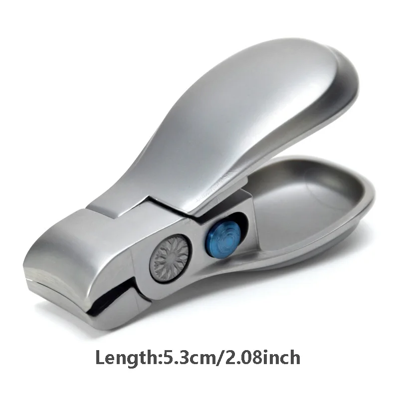 Cortauñas pequeño y de gran apertura, mecanismo antisalpicaduras, cortaúñas de acero inoxidable con proceso de polvo, 1 Uds.