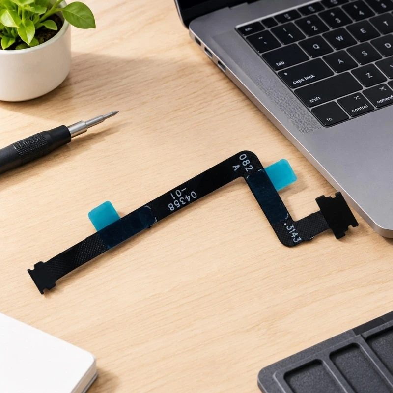 Laptop Battery Connector Cable, Black PVC Flexible Design with a Right-Angle Bend for A2991 A3186 A3403 Replacing Internal H8WD