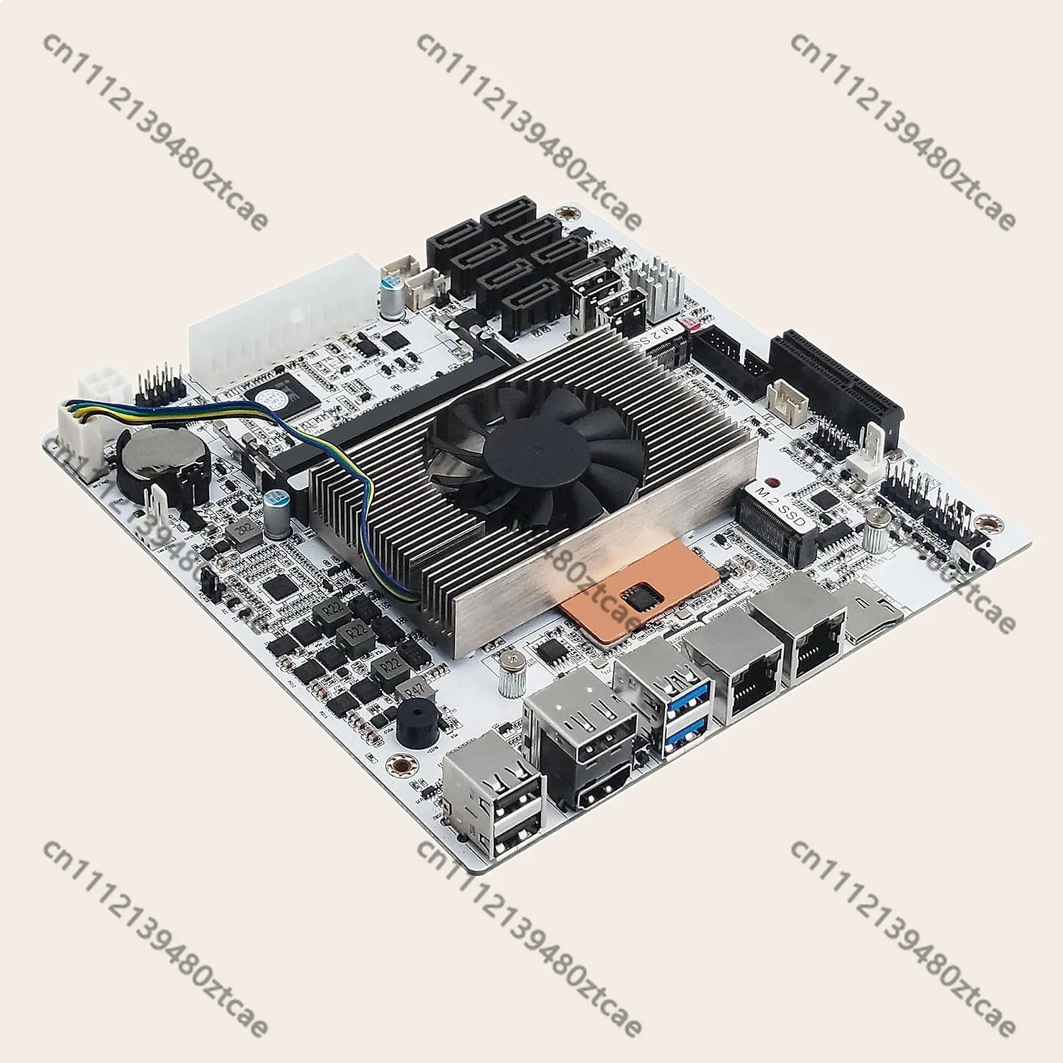 Carte mère CWWK M11 NAS 8 baies Core i5 8265U 4C/8T Mini ITX 2×NVMe PCIe 3.0 Dual 2.5GbE I226V LAN blanche
