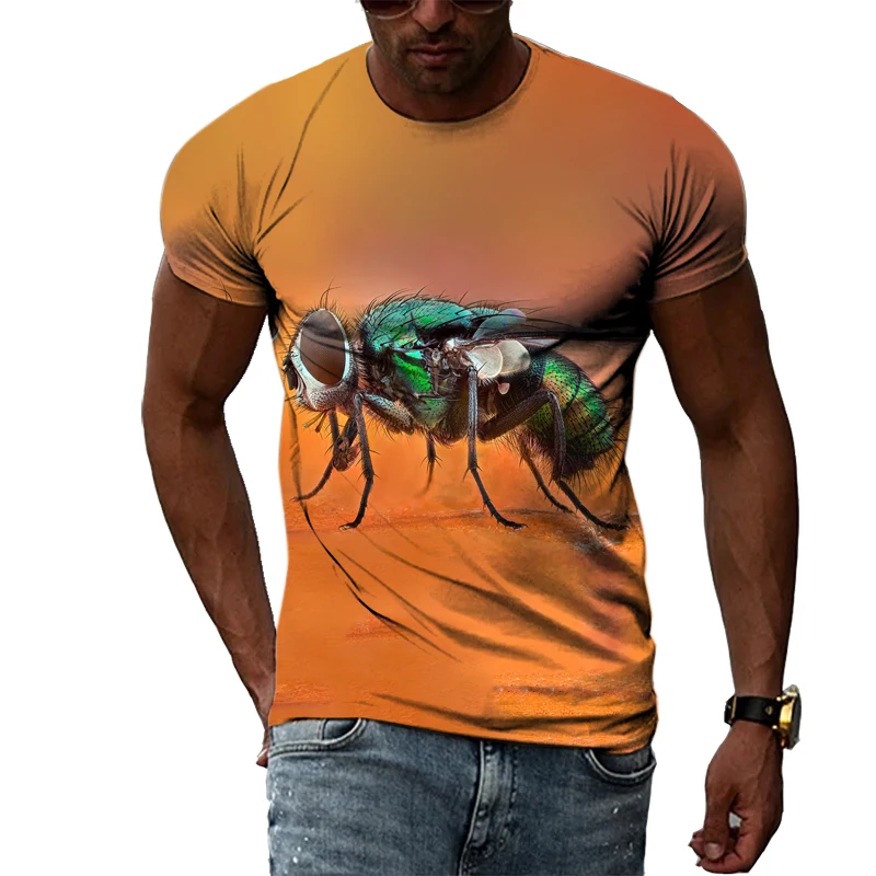 

New Tide Summer Fashion Animation Picture Casual Print Tees Hip Hop Personality Round Neck Short Sleev Tops