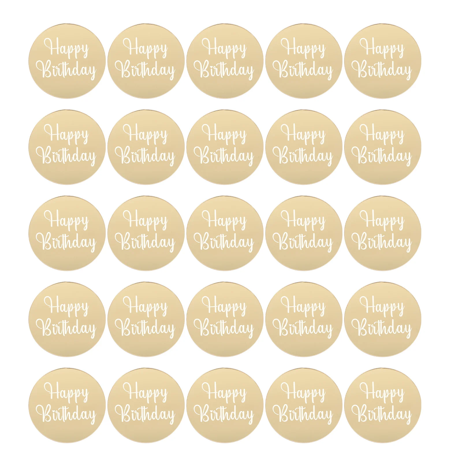 

Birthday Cake Decoration Cupcake Engraved Toppers Multi-function Round Delicate Decorative Discs
