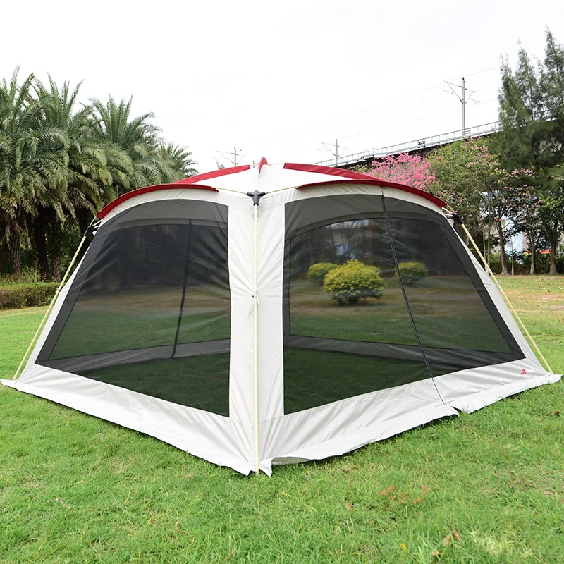 Imagem -04 - Alltel-barraca de Camping com Mosquito Net Dupla Camada Ultralarge Festa Grande Gazebo Sun Shelter 58 Pessoa 365x210cm