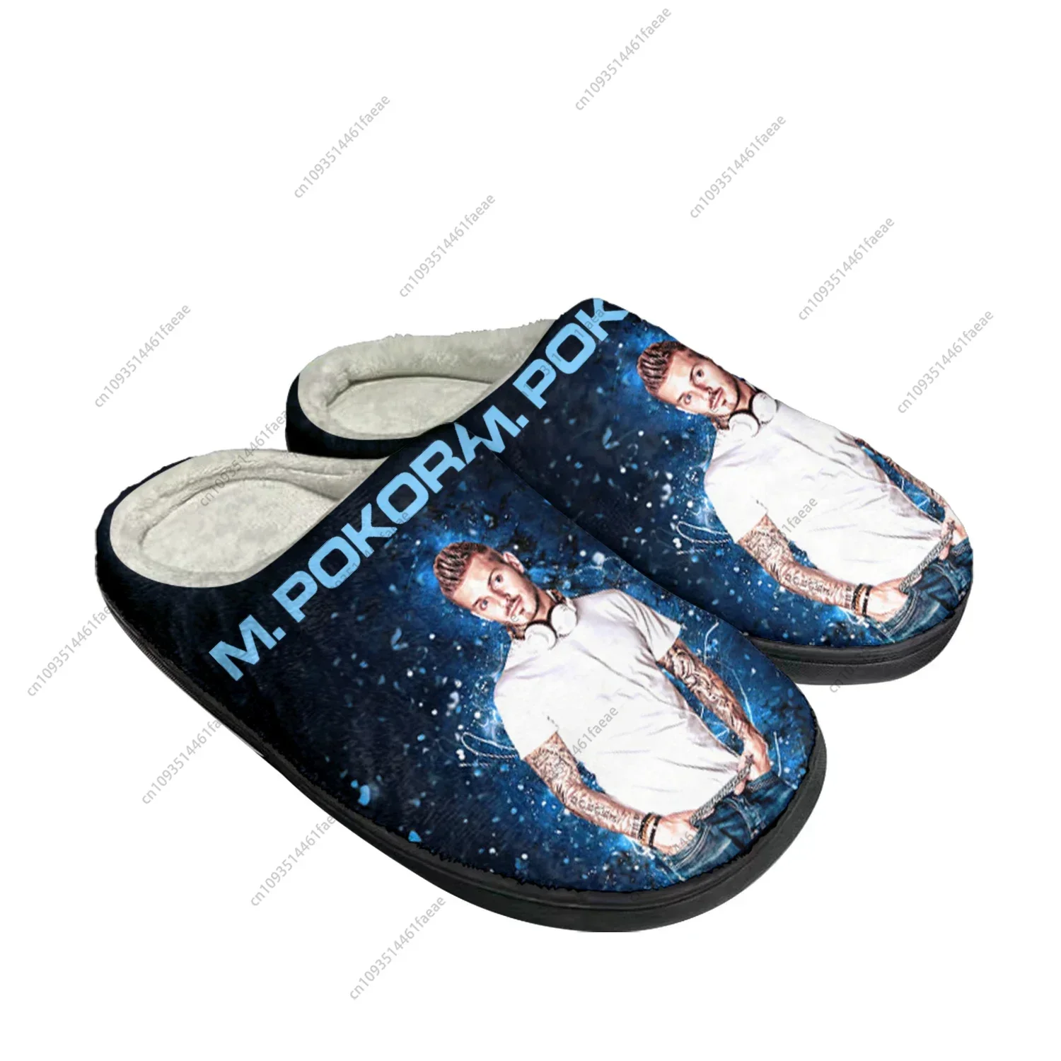 M Pokora Home bawełniane kapcie męskie damskie pluszowe sypialnia Casual DIY utrzymuj ciepłe buty termiczne pantofle domowe dostosowane buty