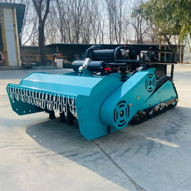Track Lawn Mower Electric Self-Propelled Garden Crawler Mower Battery Operated Multi Terrain Grass Cutting