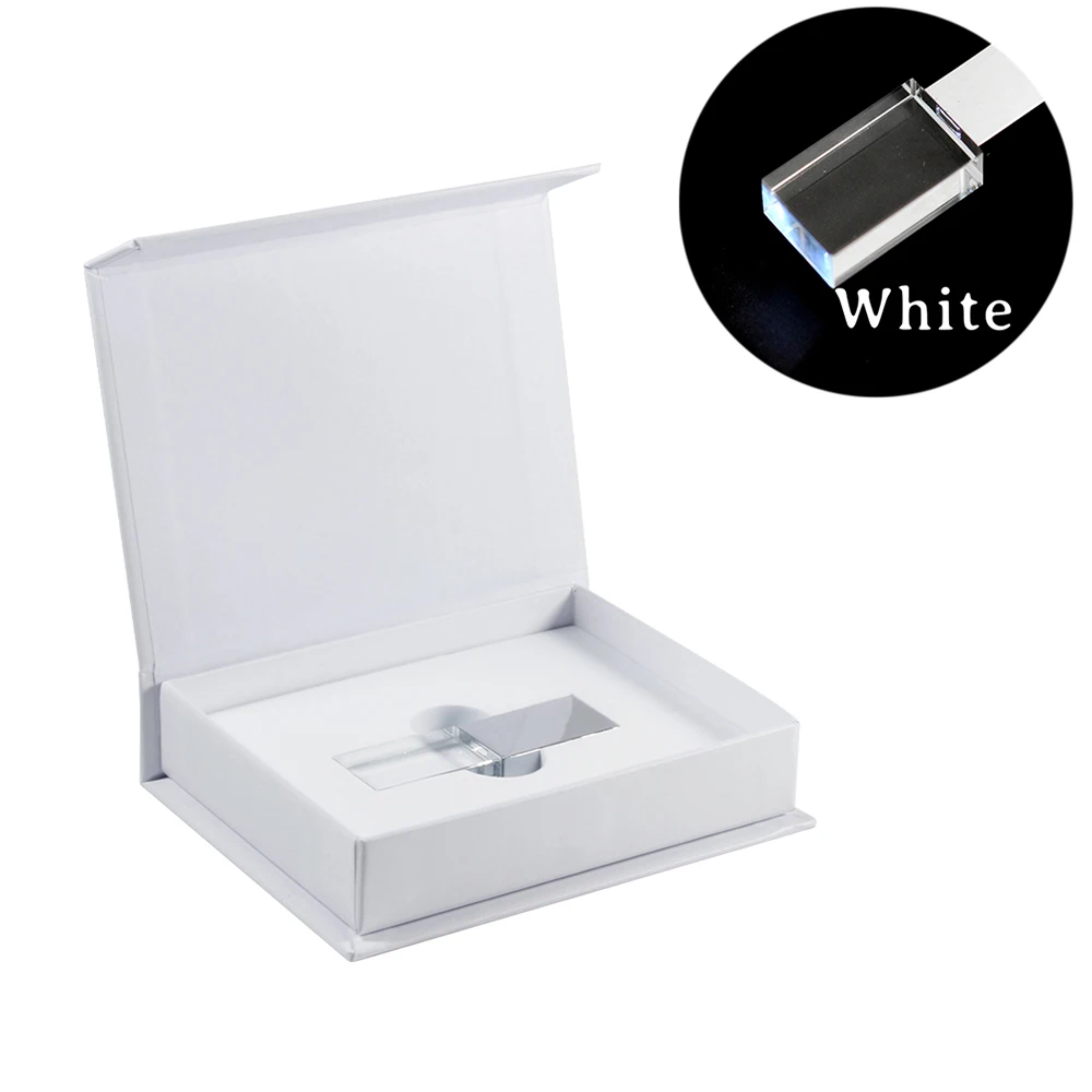 Jaster USB-Flash-Laufwerk 2,0 mit LED-Kristalls ticks 4GB 16 GB 32GB 64GB 128GB transparentes Glas Geschenk Pen drive (kein individuelles Logo) 3