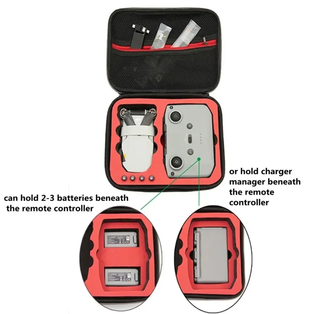 กระเป๋าเก็บโดรนสีเทาดำ กระเป๋าป้องกันสำหรับ Dji กระเป๋าเก็บของสำหรับ Dji กระเป๋าใส่สำหรับ Dji Mini 2 กล่องสำหรับ Dji กระเป๋าถือ