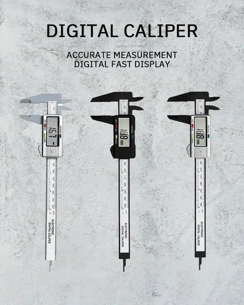 Calibro per display digitale calibro a corsoio mini testo pinza da gioco per studenti strumento di misurazione da 0 a 150mm 1 pz plastica