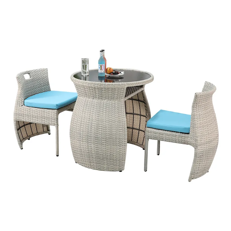 

gj-Outdoor Tables and Simple Modern Leisure Balcony Tables and Chairs Outdoor Rattan Furniture Garden Creative Rattan Chairs&