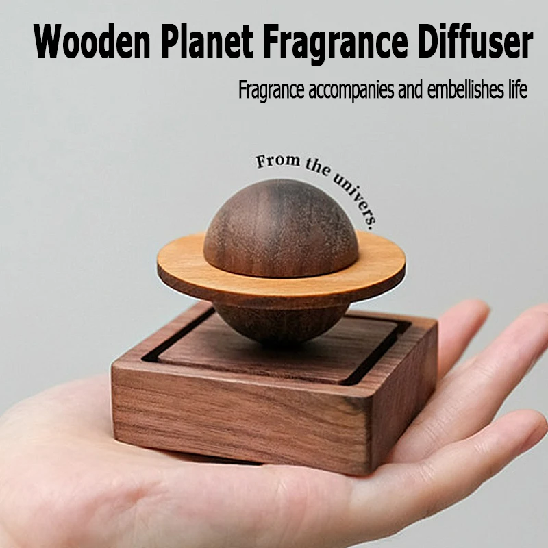 

1PCS essential oil diffuser wood scent home perfume Jupiter shape home decoration Creative Wooden Aromatherapy XXT006