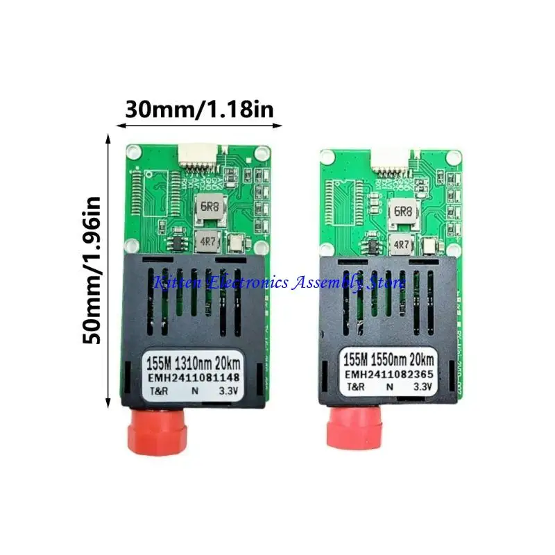 96GD Módulo transceptor óptico TTL altamente velocidade para transmissão dados 5.5V-26V 1550nm/1310NM para VCC