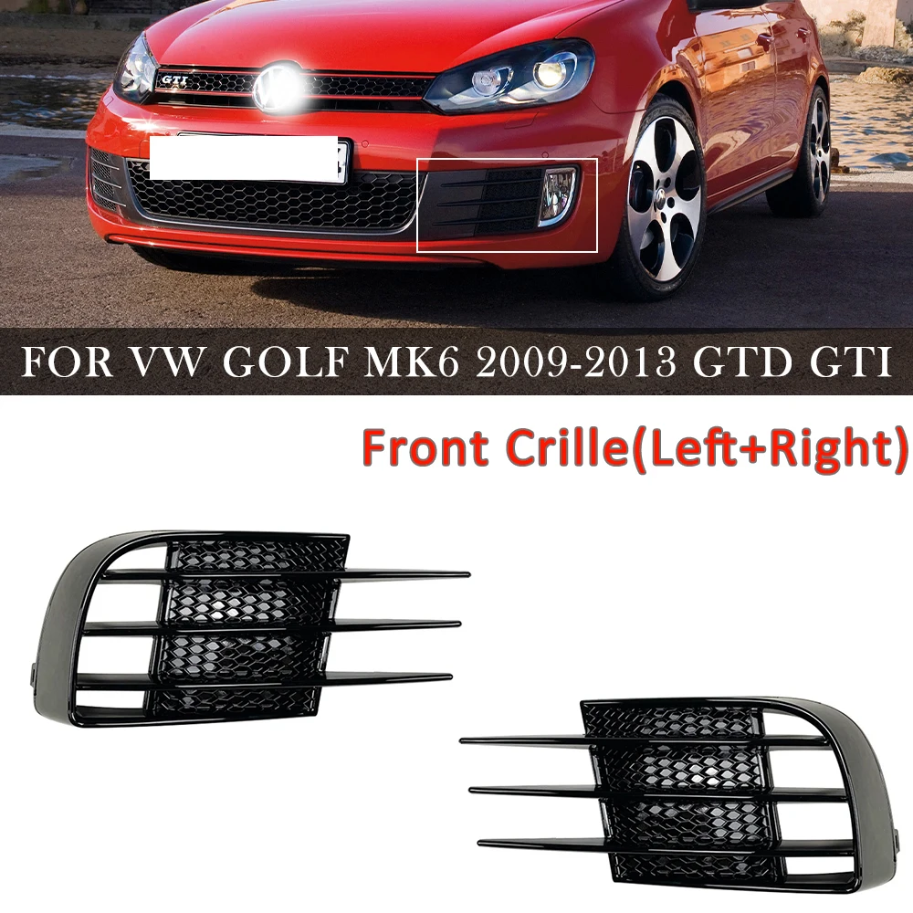 Front Fog Light Bumper For VW Volkswagen Golf 6 MK6 VI GTI GTR 2009-2013 Fog Light Grill Grill Cover Car Accessories