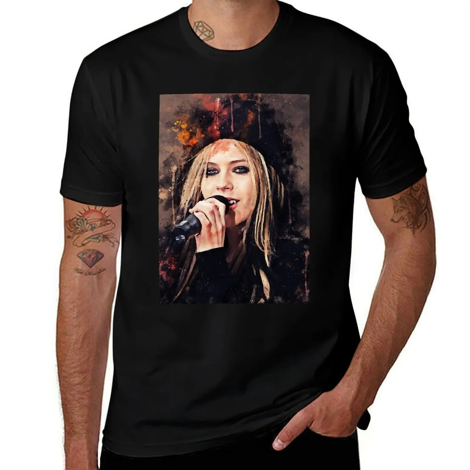 

mn avril lavigne T-Shirt man t shirt luxury cotton tshirt 100% t shirt for man 100 percent cotton T-shirt