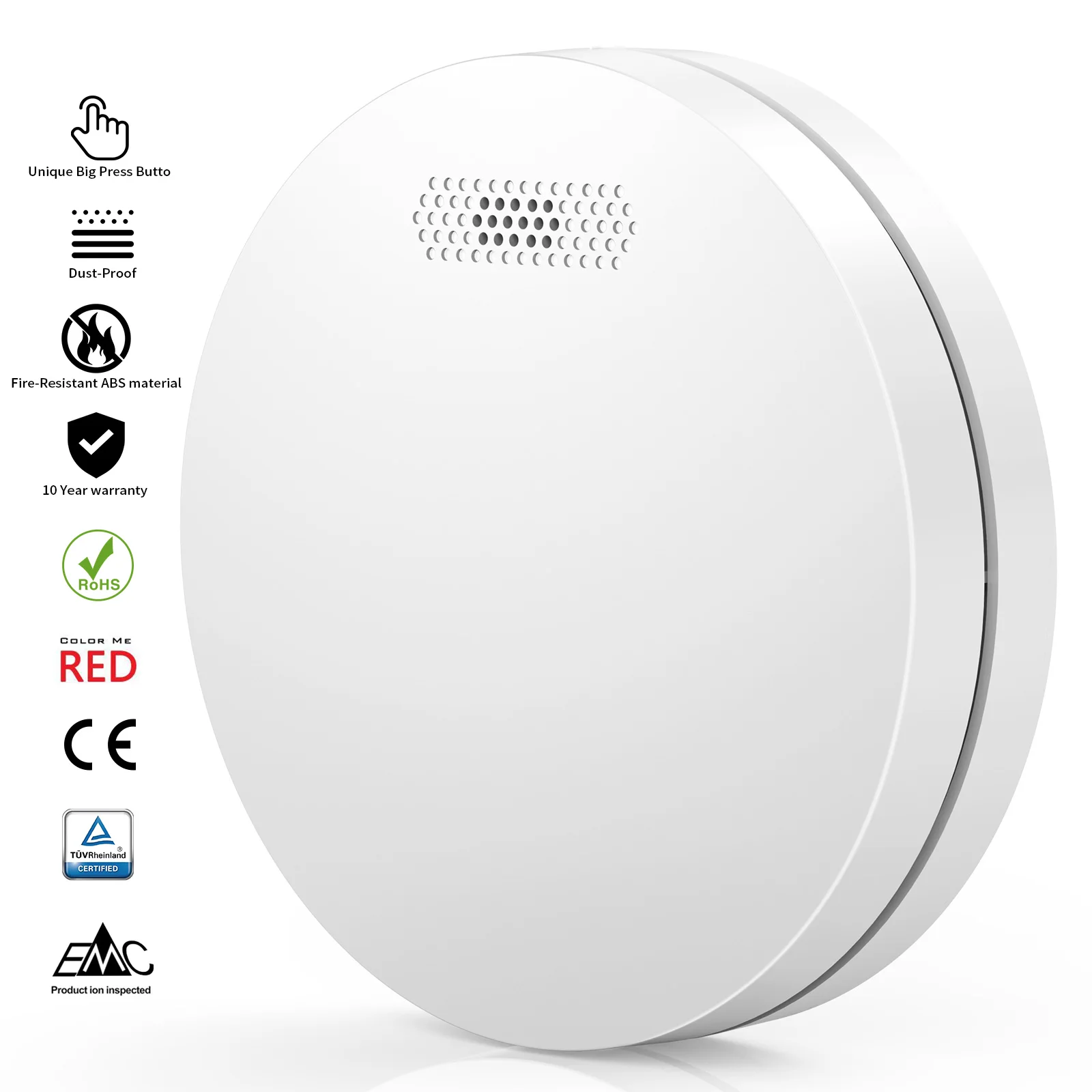 tuya smart smoke detector inter induced sensor fire alarm 10 battery smoke detector interconnected smoke detector