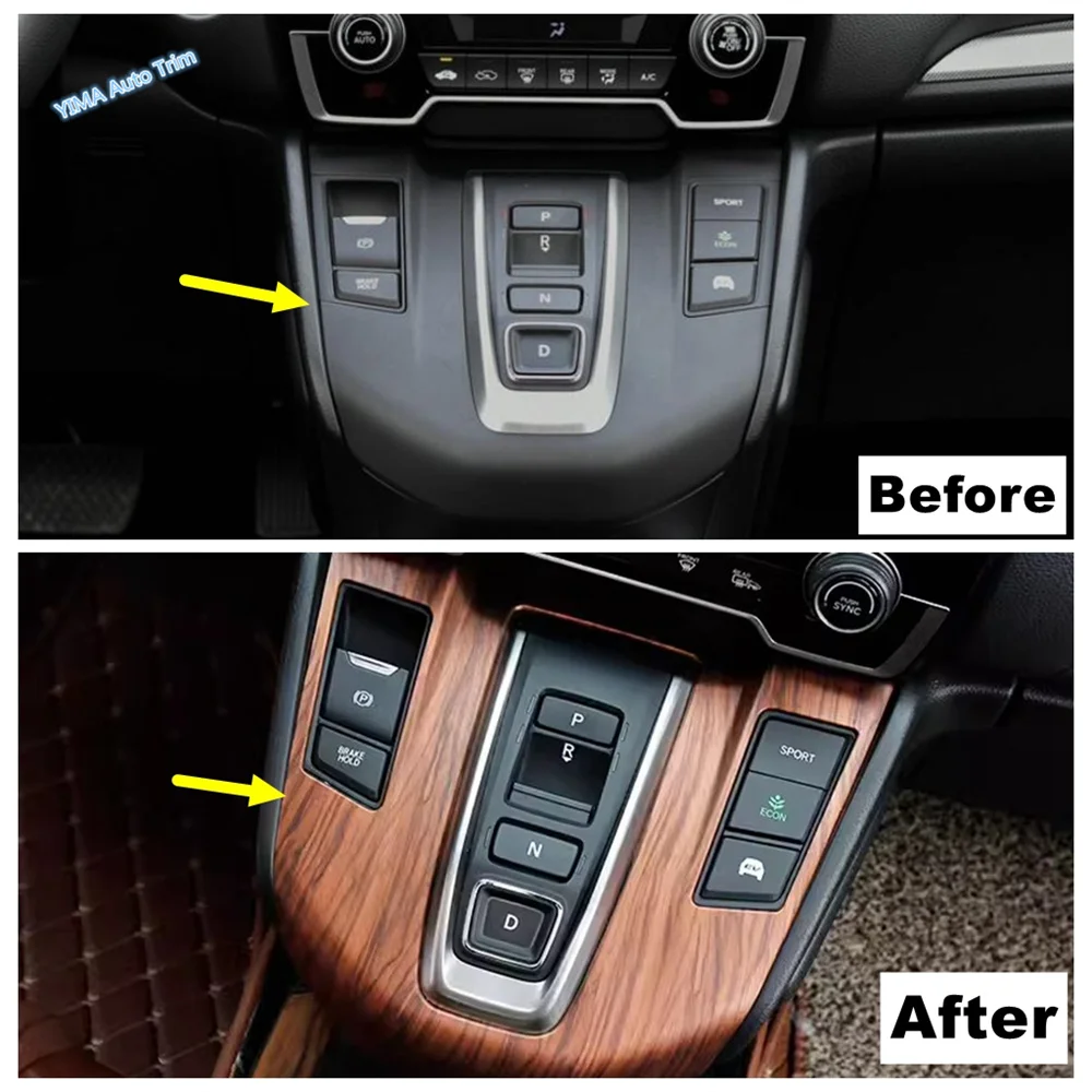 

ABS Car Gear Shift Panel / Central Air AC Outlet Vent / Window Lift Button Cover Trim For Honda CR-V CRV 2017 - 2022 Accessories